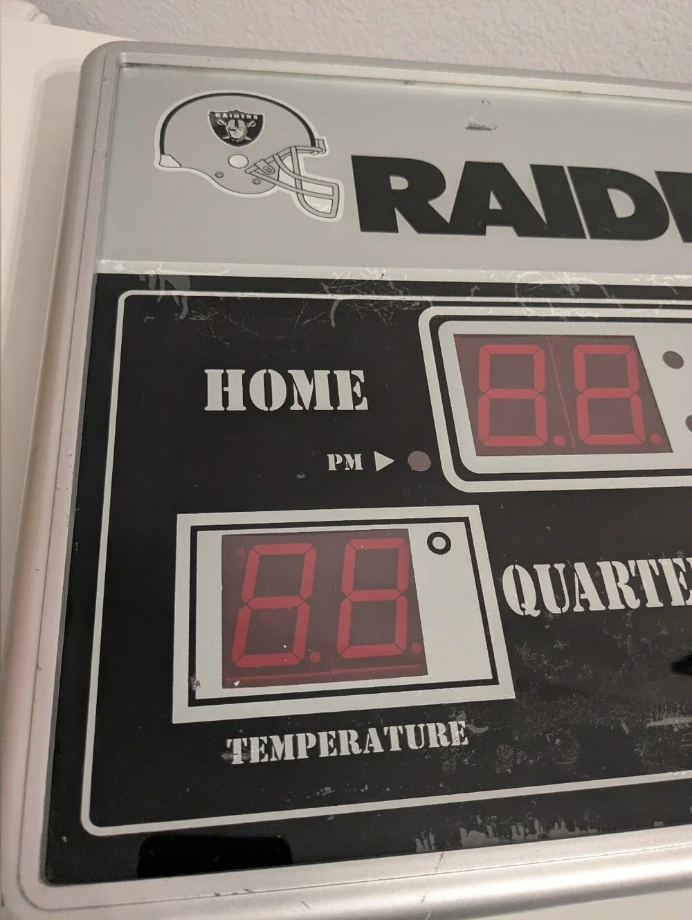 NFL RAIDERS Football Digital Scoreboard Display Clock (READ)